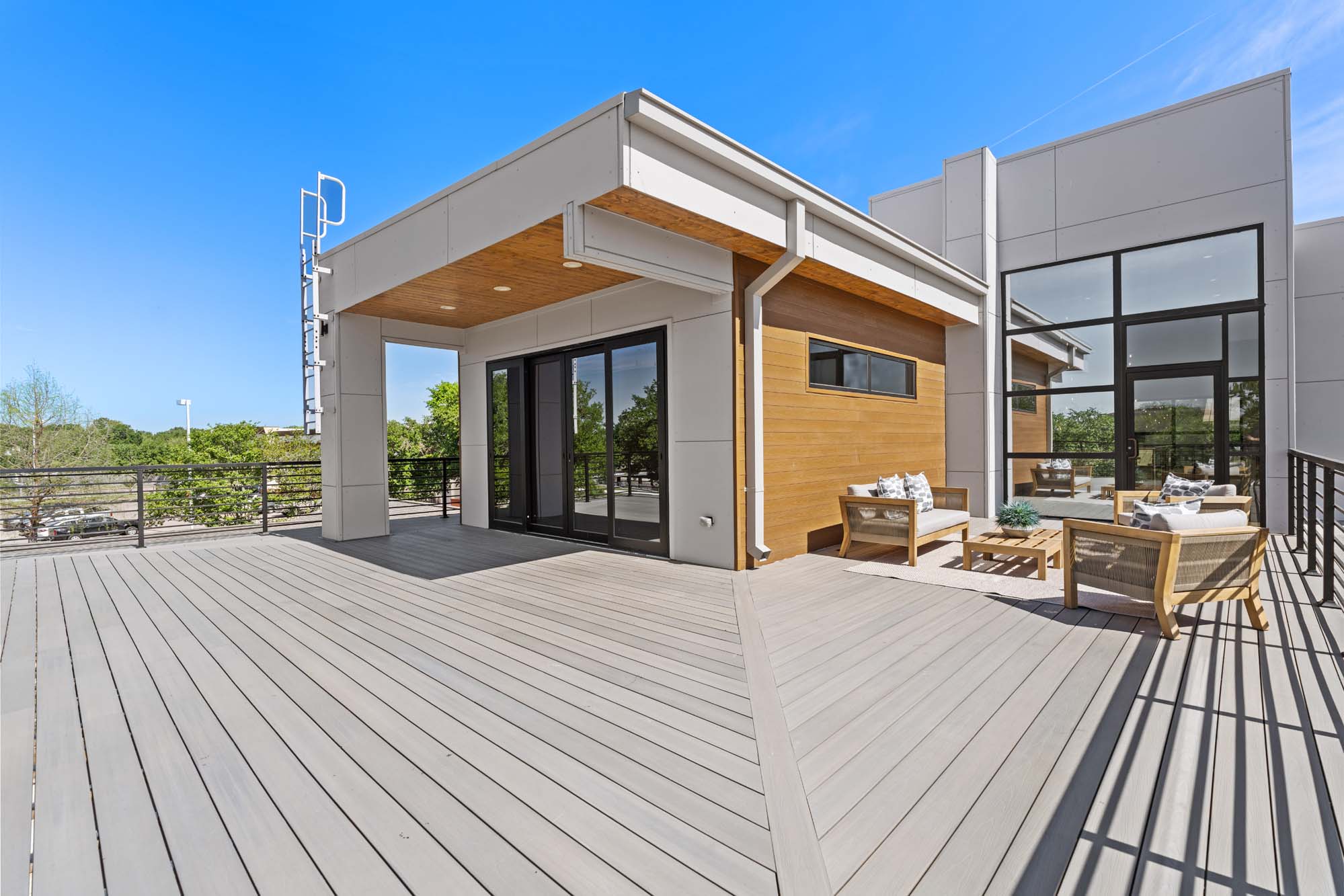 Terrace — covered area