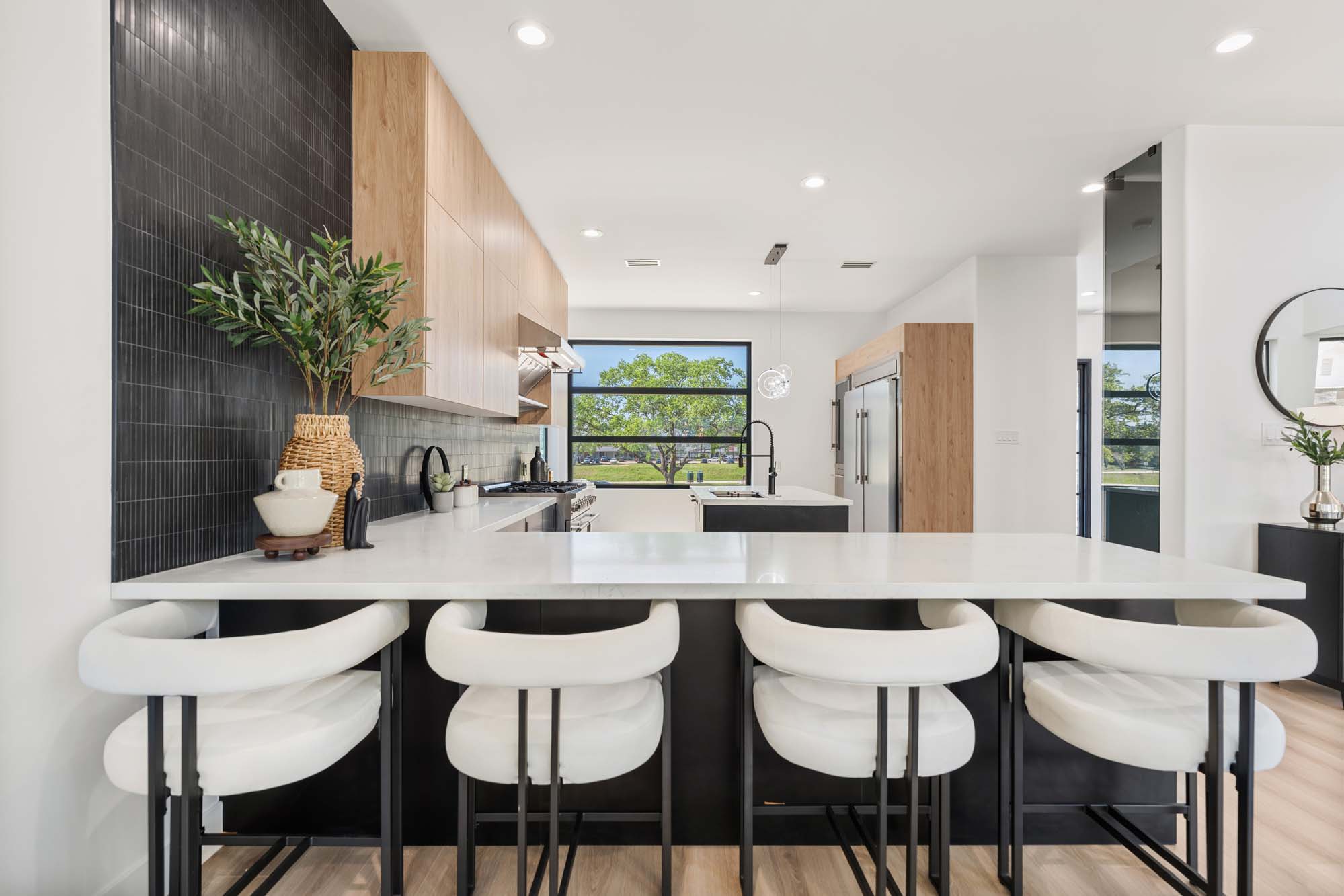 Kitchen — range and hood